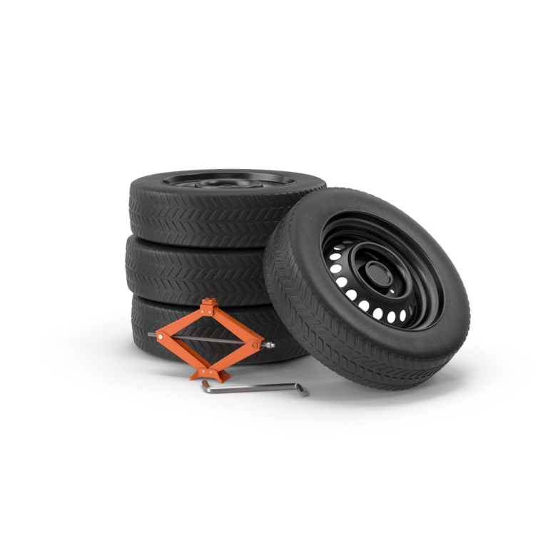 Car Tyres And Car Jack.H03